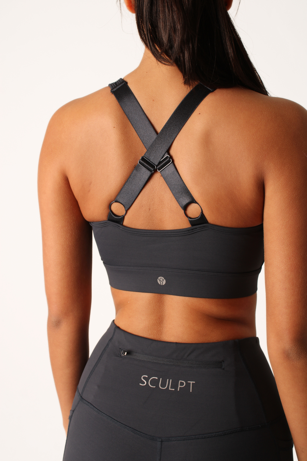 Performance Impact Sports Bra Impact Blue — in motion